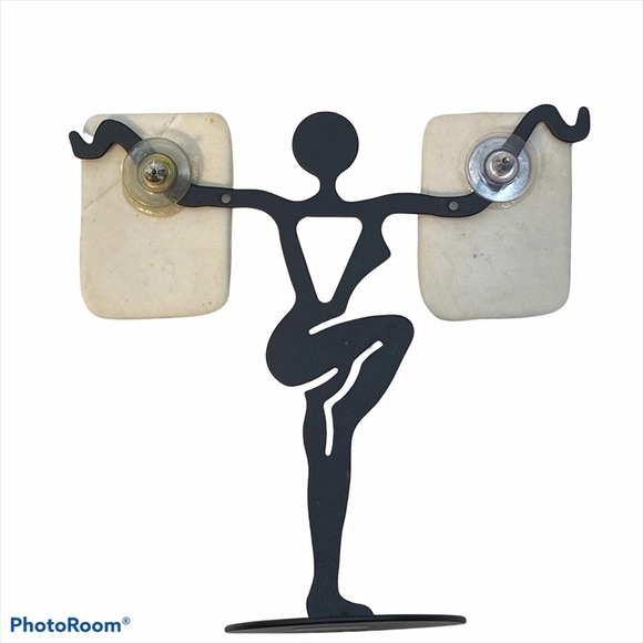 Ceramic Rectangle Earrings - Picture 2 of 3